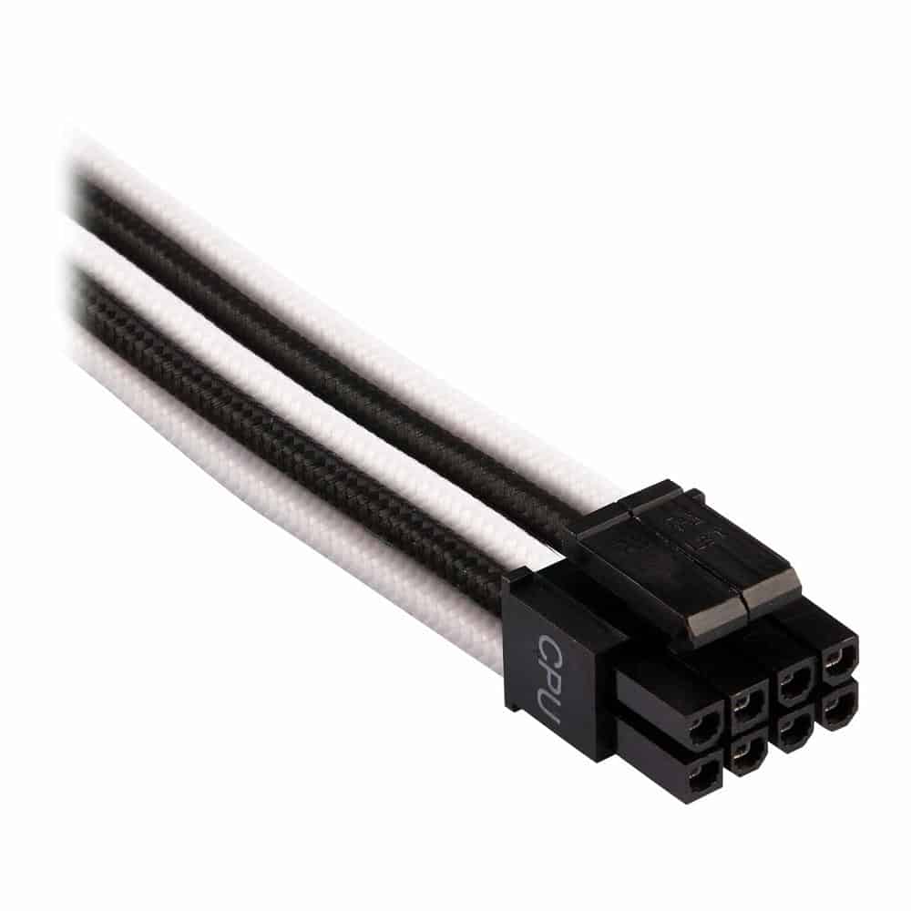 (image for) Corsair Type 4 Gen 4 PSU White/Black Sleeved Cable Starter Kit